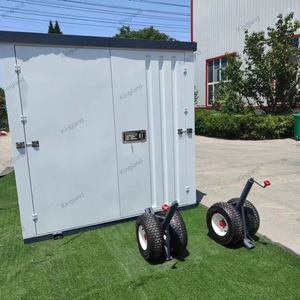 Container Prefabbricato Pieghevole e Impilabile con Ruote in <span class=keywords><strong>Gomma</strong></span> e Acciaio - Unità Mobile Moderna per Stoccaggio - Product Image 2