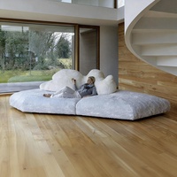Hochwertiges Modernes Villa-Hotel-Stil Luxus-Sofa-Set Echtleder-Bezug Modulares Gestepptes Ausziehbares Design für Apartment-Wohnen