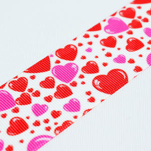 Seri Hari Valentine pita Transfer panas poliester aksesori pakaian dekoratif pita - Product Image 4