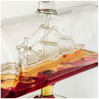 Carafe à liqueur unique en verre artisanal personnalisée pour le brandy, la vodka, le whisky