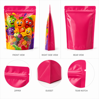 Sachet d'emballage alimentaire refermable personnalisé, imprimé, mat, laminé, pour biscuits, fruits secs et snacks