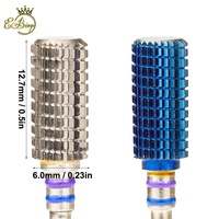 3/32 "longue tige droite bleu 6.0mm grand grand baril professionnel carbure Efile sécurité forets à ongles avec chanfrein