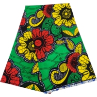 Kain Cetak Lilin Afrika Hollandais Polyester Penetrasi Ganda 90gsm Khusus 6 Yard untuk Pembuatan Pakaian Wanita Sehari-hari Ankara
