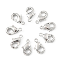 Pandahall SHEGRACE 20 pièces fermoirs mousquetons en laiton plaqué or véritable 18 carats