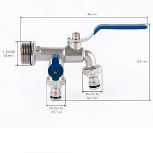 3/4 tuyau d'arrosage <span class=keywords><strong>Double</strong></span> ouverture buse antigel robinets de lavabo en laiton pour utilisation hivernale et Machine à laver - Product Image 4