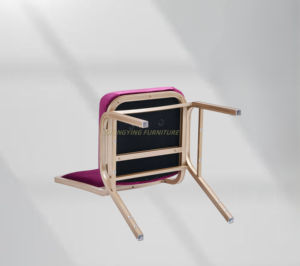 Silla de banquete púrpura apilable moderna con diseño elegante y marco para fiestas de restaurantes de hoteles - Product Image 6
