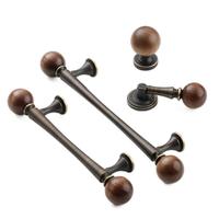 Kenop Laci Kayu Walnut Tembaga Kuningan Antik untuk Furnitur Premium, Gagang Lemari, Kenop Lemari Pakaian