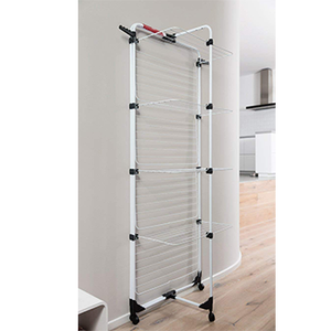 Low Price Foldable Adjustable Metal <b>Laundry</b> Racks for Bathroom & Outdoor Vertical Drying Clothes Dryer - Product Image 1