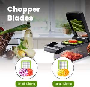 Hachoir à légumes professionnel 16 en 1 en plastique, ustensiles de cuisine manuels, gadgets pour la maison et la cuisine, best-seller - Product Image 4