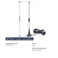 Antena Magnética para Vehículo 4G LTE de 433, 868 y 915 MHz para Módulo de Rastreo IoT, Antena ISM Vertical con Succión, Clasificación IP67