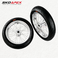 Kit de roues Supermoto Surron Ultra Bee 17 pouces, moyeu usiné CNC, pneus tubeless, ensemble de pneus pour moto électrique tout-terrain, pièces de conversion pour moto de rue