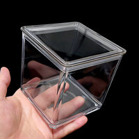 Boîte de rangement carrée transparente en acrylique avec couvercle hermétique pour céréales et thé – Nouveau produit 2026 – Vente chaude – Direct usine