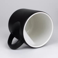 Mug à sublimation personnalisé à changement de couleur, sensible à la chaleur, en céramique, avec poignée en forme de cœur, grand format, compatible micro-ondes et lave-vaisselle