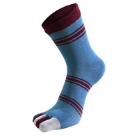 Xianghui coussin respirant haute qualité coton extérieur logo personnalisé course sport 5 doigts orteil chaussettes pour hommes