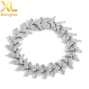Premium Promo Drop Hypebeast Authentic Heavy Stamping Iced Out Micro Pave Crystal Inlaid <b>Bracelet</b> - Product Image 2