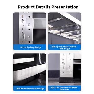 Rayonnage à palettes pliable en acier inoxydable sans bouchon à usage moyen Unités de stockage empilables à 5 couches pour garage et entrepôt - Product Image 3