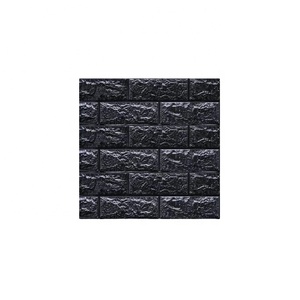 Самоклеящиеся водонепроницаемые Настенные обои черного цвета из ПЭ, современные обои на заказ, домашнее украшение стен, 3D кирпичная пена, Настенная Наклейка - Product Image 1
