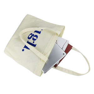 Custom Printed Eco-Friendly Reusable Cotton Canvas Shopping Shoulder <b>Bag</b> with <b>Rope</b> Handle Daily Use - Product Image 2