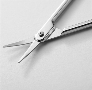 2025 nuevo YD profesional de acero inoxidable maquillaje nariz cejas tijeras curvas manicura Mini tijeras para cejas - Product Image 4