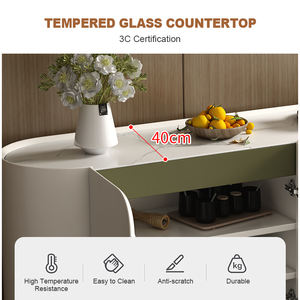 Thiết kế mới sang trọng phong cách gỗ bàn giao tiếp bảng tủ bên bàn ăn đồ nội thất phòng ăn tự chọn lưu trữ tủ bên - Product Image 4