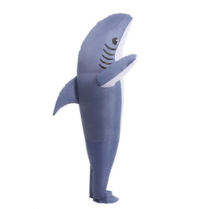 Divertido Disfraz Inflable de Tiburón para Adultos y Niños, Disfraz de Animal para Halloween, Traje Inflable con Temática Oceánica Colorida - Product Image 5