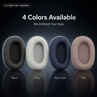 Coussinets d'oreille de remplacement en cuir protéiné et mousse à mémoire de forme pour SONY WH-1000XM6 WH1000XM6, à clipser sans outil, 4 couleurs, vente en gros