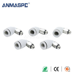 ANMASPC Industrielle M3 M5 M6 <span class=keywords><strong>PL</strong></span> Außengewinde Mini-Pneumatikanschlüsse Messing Nickel 4mm/6mm Schnellverbindungs-Luftschlauch-Winkelstück - Product Image 5