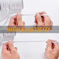 1/4 pouces Stock disponible élastique biais blanc plat bande élastique pour canapé couture sous-vêtements