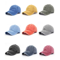 Casquette de baseball unisexe rétro vintage en coton, ajustable, style snapback, couleur unie, effet vieilli et délavé, pour le sport