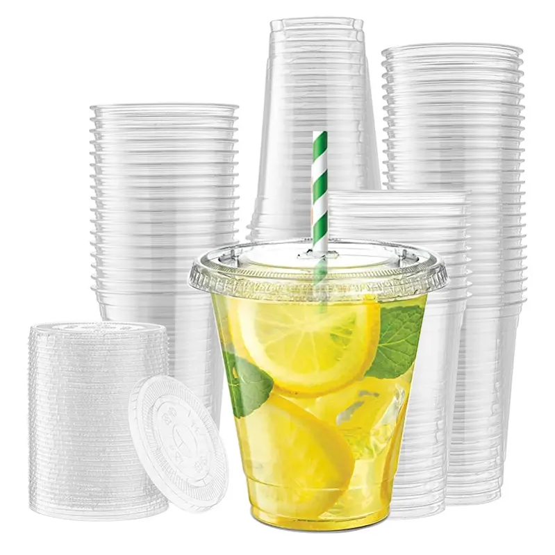 PET party Frost Flex tritan tapas planas en forma de Limón 3oz 50ml 4 oz vasos de medición de plástico