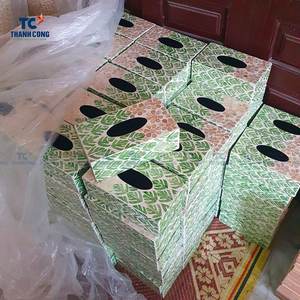 Boîte de laque ronde de haute qualité peinte avec laque brillante MDF coffrets cadeaux de stockage de bijoux fabriqués par Thanh Cong Crafts - Product Image 4