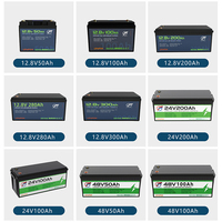 Rechargeable Smart BMS 12V 100AH 200AH 300AH Motorcycle Battery 24V 100AH Lithium Battery 12V 150AH LiFePO4 Battery