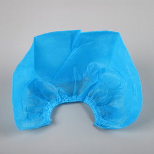 Gorro de ducha desechable, gorro de trabajo para el cabello, gorro plano de tela no tejida en forma de tira, gorro de tela no tejida azul - Product Image 1