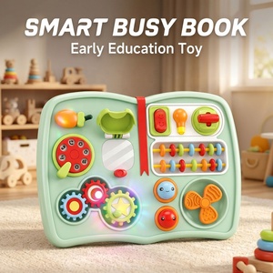 Libro Sensoriale per Bambini, Giocattolo Educativo Montessori, Tavola Multifunzionale con Luci e Suoni per l'Apprendimento Precoce - Product Image 2