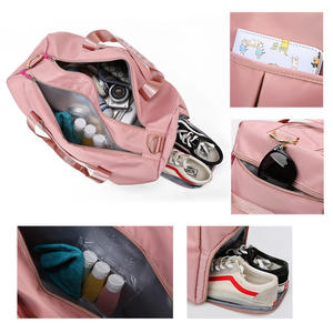 Sac de <span class=keywords><strong>sport</strong></span> Logo personnalisé unisexe imperméable Yoga Gym Sacs de <span class=keywords><strong>sport</strong></span> <span class=keywords><strong>Sport</strong></span> Polyester sec et humide Sac polochon rose - Product Image 5