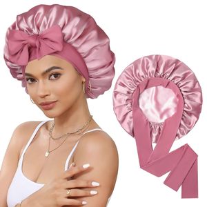 <span class=keywords><strong>Bonnet</strong></span> en satin, <span class=keywords><strong>bonnet</strong></span> en soie pour dormir, <span class=keywords><strong>bonnet</strong></span> de nuit en soie double couche avec bande élastique pour cheveux bouclés - Product Image 1