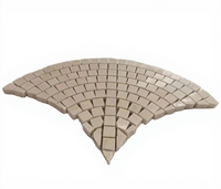 Nouvelles mosaïques murales en marbre de style moderne pour la décoration de pièces, design parquet, marbre naturel poli, motif écailles de poisson, motif éventail festonné