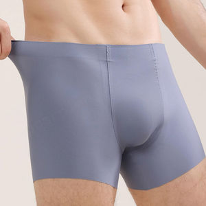 Bóxer de alta calidad para hombre, ropa interior breve, seda helada, nailon sólido, bolsa 3D, comodidad completa sin costuras, Bóxer deportivo transpirable para hombre - Product Image 2