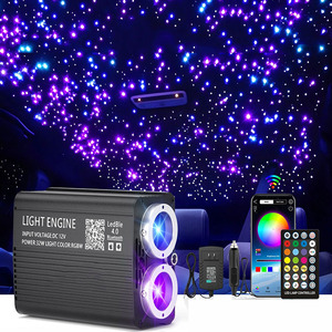 Kit d'Éclairage à <span class=keywords><strong>Fibre</strong></span> <span class=keywords><strong>Optique</strong></span> à Double Tête 32W RGBW Deux Couleurs avec Télécommande et Contrôle par Application pour Toit/<span class=keywords><strong>Plafond</strong></span> de Voiture - Product Image 1