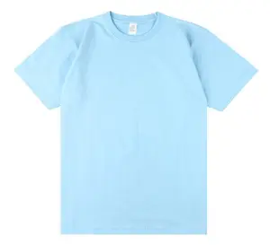 Alta Qualidade Algodão Do Vintage manga curta pesado em torno do pescoço solto corte tamanho moda mangas curtas impressão lavado T-shirt