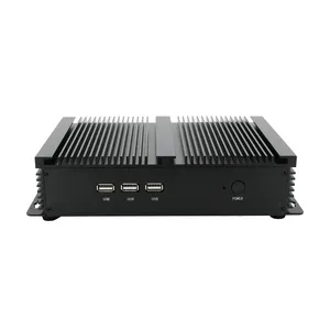 Fanless Mini Industrial PC with Celeron 1007U-1L CPU 8G Memory 64G SSD desktop computer Free 300M WiFi support RTC function