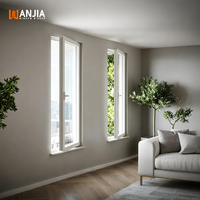 Ventana Interior Abatible de PVC con Diseño de Mosquitera Integrada WANJIA, Ventana Interior Abatible Insonorizada para Dormitorio