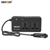 Convertisseur d'alimentation portable USB pour voiture DC 12V vers AC 220V avec 4 ports USB, chargeur à charge rapide, prise universelle pour voiture