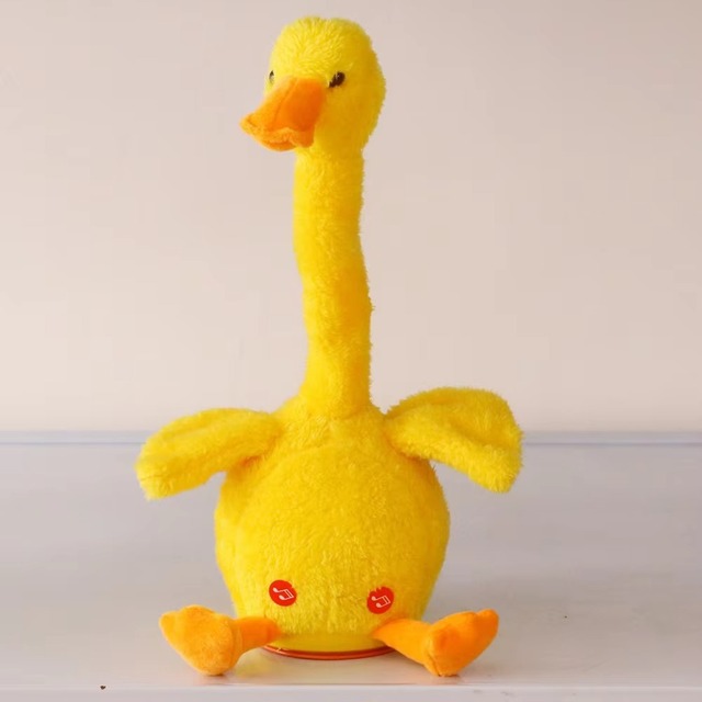 Cute Trendy Custom Wholesale Singing Talking Neck Twisting Electric Plush Toy for Kids Companion Learning