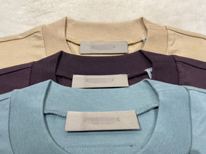 Camiseta FO Morandi Color G de Doble Línea ESS Tridimensional de Manga Corta, Estilo Americano, Holgada, Unisex, para Parejas - Product Image 6