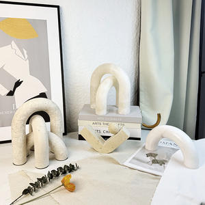 Décoration d'intérieur moderne, <span class=keywords><strong>sculpture</strong></span> géométrique en arche, décoration en marbre, art en pierre personnalisé, ornement de luxe pour la chambre, le bureau, cadeaux - Product Image 3