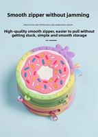 Porte-monnaie créatif en silicone en forme de donut, jouet anti-stress mignon à presser, mini sac à bulles pour enfants, best-seller transfrontalier