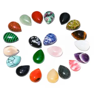 8*10/10*14/12*16/13*18/15*20/18*25mm crystal natural stone water drop ring face stone cabochon gemstone for DIY jewelry making