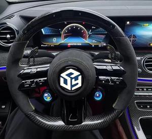 Volante professionale in vera fibra di carbonio per auto con Design libellula misura per Mercedes benz <span class=keywords><strong>AMG</strong></span> W204 W205 <span class=keywords><strong>W212</strong></span> W214 W215 CLA CLE - Product Image 6