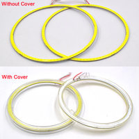 2 pièces éclairage annulaire Led, Cob 5W-10W, pour voiture, diamètre ampoule 100mm, lampe brillante, Orange, bleu, rouge, vert, blanc